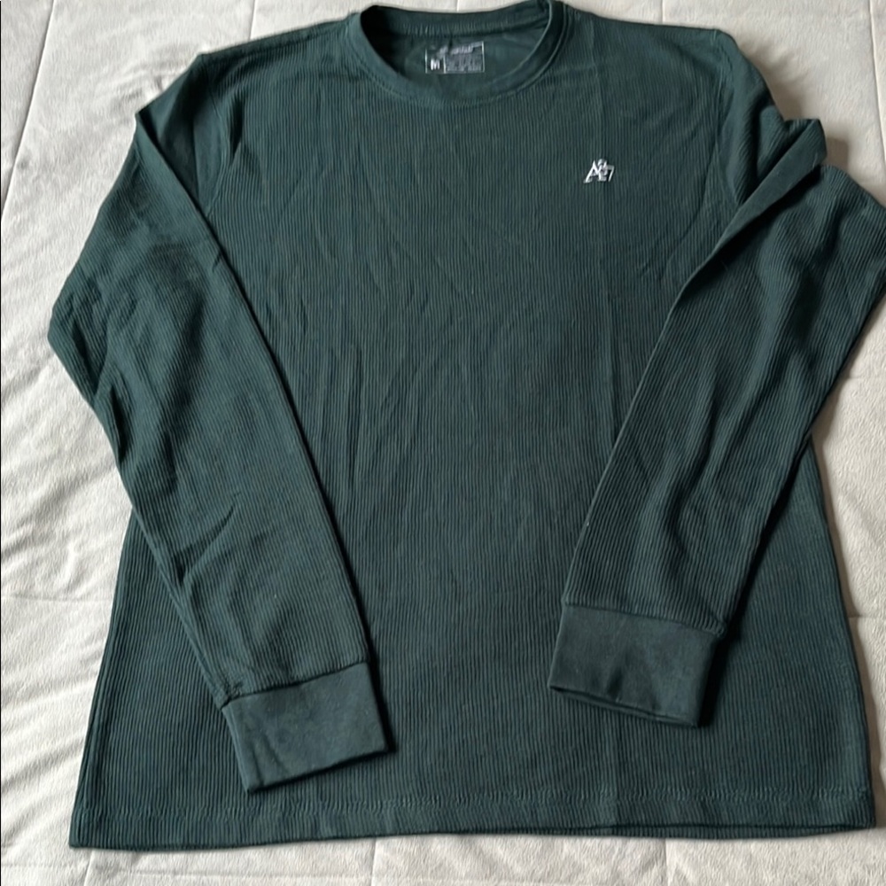 Aeropostale Long sleeve Waffle Shirt Green Size M